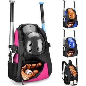 Baseball Backpack, Softball Bag For Boys & Girls, Breathable T-Ball & Baseball